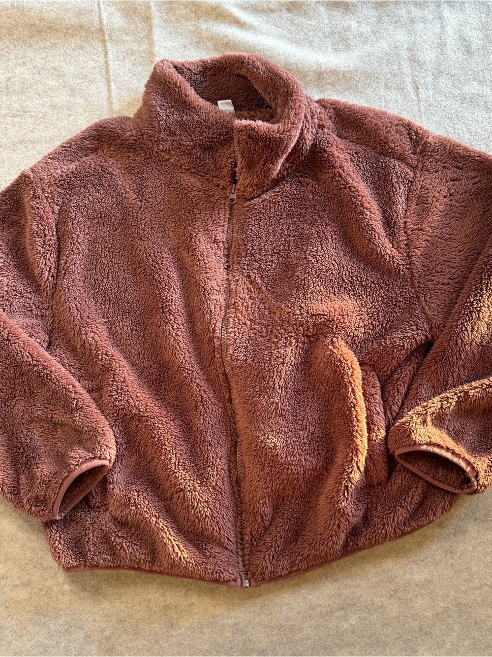 Old Navy Plush Sherpa Jacket in Rust
